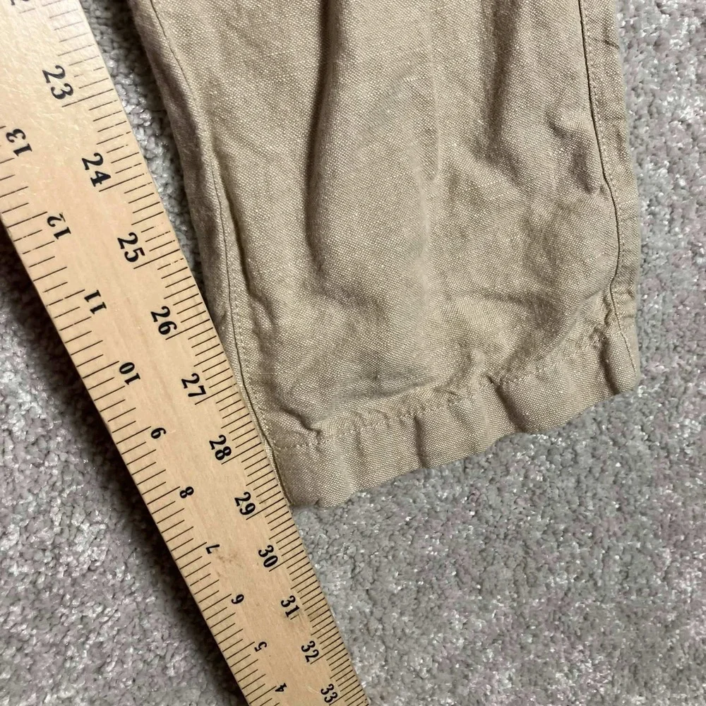 Banana Republic 31x32 Kentfield Straight Linen Blend Beige Mens Dress Pants